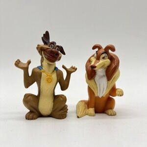 All Dogs Go To Heaven Charlie & Flo PVC Figure 1989 Wendy's Kids Meal Lot Of‎ 2